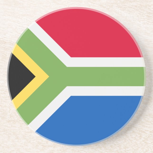 Dessous De Verre En Grès Drapeau sud-africain Dessous de verre de grès (Devant)