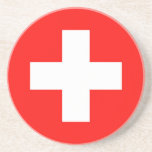 Dessous De Verre En Grès Drapeau Suisse<br><div class="desc">Drapeau de la Suisse: "Unus pro omnibus,  omnes pro uno" → Un pour tous,  tous pour un!</div>