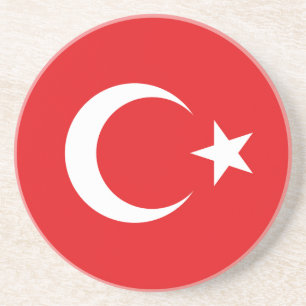 Dessous De Verre En Grès Drapeau Turquie