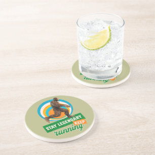 Dessous De Verre En Grès Drôle de motivation de course de Bigfoot