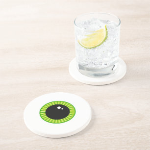 Dessous De Verre En Grès Drôle Eyeball Vert