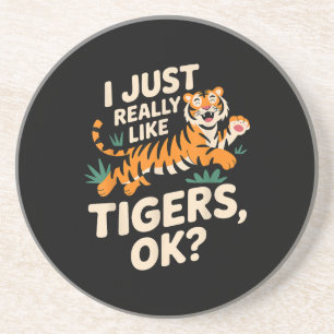 Dessous De Verre En Grès Drôle Tiger Art pour Hommes Femmes Garçons Filles