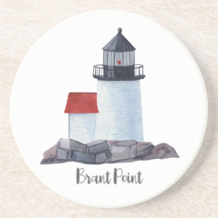 Dessous de verre en grès du phare de Brant Point