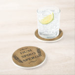 Dessous De Verre En Grès dum spiro spero<br><div class="desc">dum spiro spero- signifie "Tandis que je respire, j'espère" en latin et est une paraphrase moderne d'idées qui survivent dans deux écrivains anciens, Theocritus et Cicéron. C'est une devise de différents endroits, familles et organisations. Cette phrase originale en latin illustration vintage avec une police de caractères impressionnante de typographie en...</div>