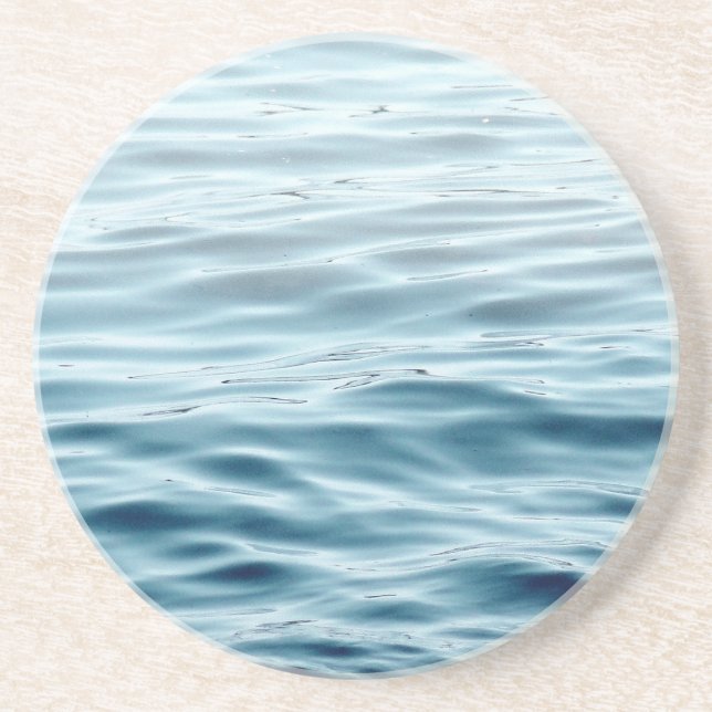 Dessous De Verre En Grès Eau bleue ondulée (Devant)