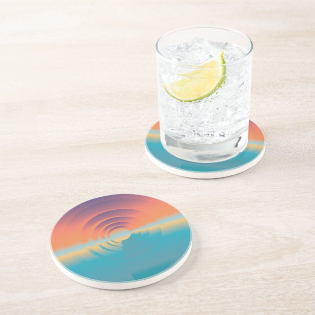 Dessous De Verre En Grès eau et horizon (Côté)