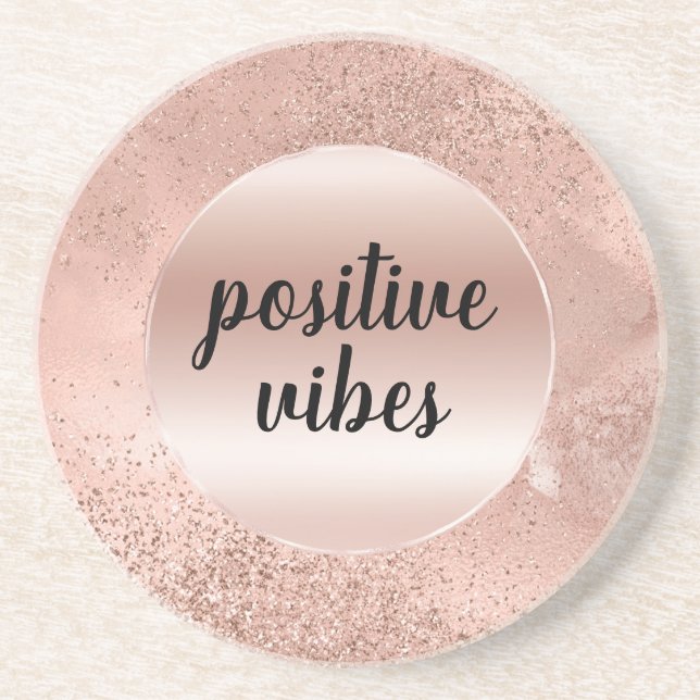 Dessous De Verre En Grès Éclat rose Rose        (Devant)