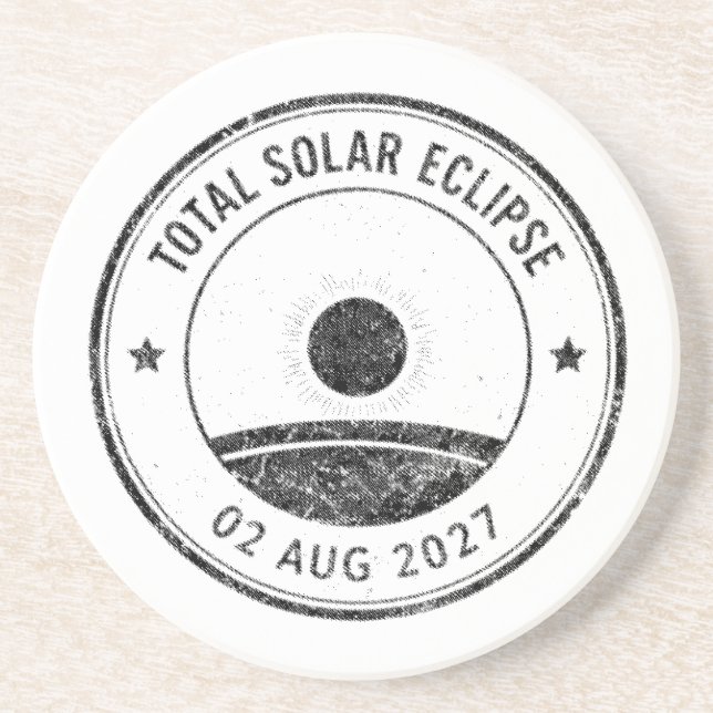 Dessous De Verre En Grès Éclipse solaire du 2 août 2027 (Devant)