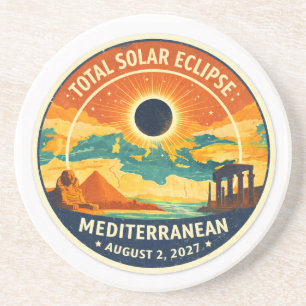 Dessous De Verre En Grès éclipse solaire méditerranéenne de 2027