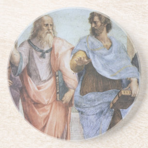 Dessous De Verre En Grès École d'Athènes (détail - Platon et Aristote)