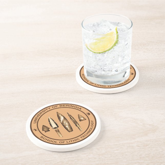 Dessous De Verre En Grès Ecole de Technologie Lithique de Beringia (Côté)