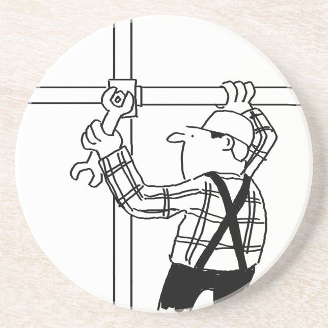 Dessous De Verre En Grès Écran avec échafaudage (Devant)