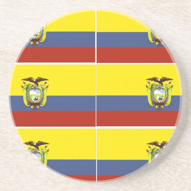 Dessous De Verre En Grès ecuadoriflag (Devant)