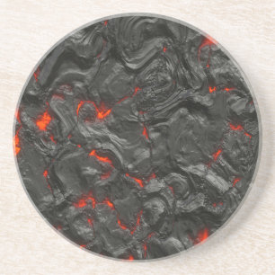 Dessous De Verre En Grès effet arrière - plan de lave volcanique