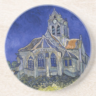 Dessous De Verre En Grès Église à Auvers par Van Gogh Peinture Art