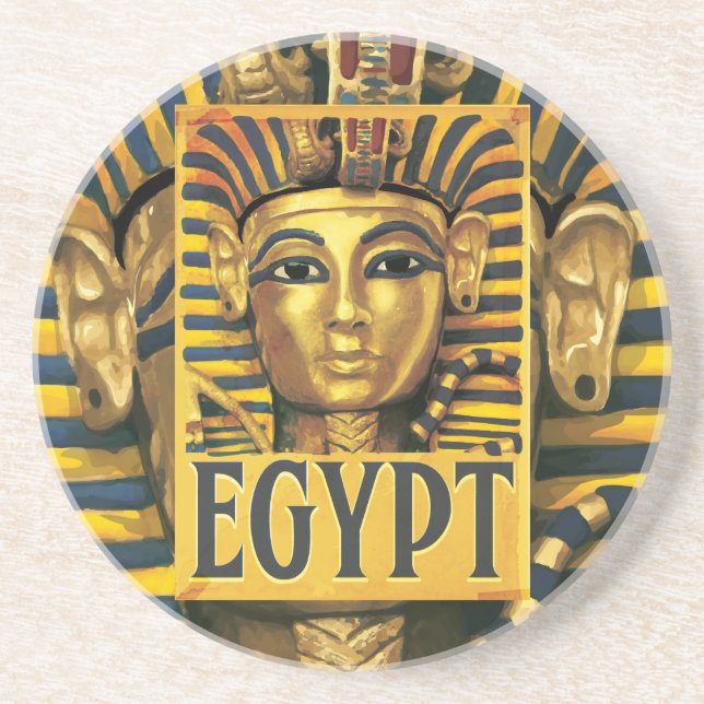 Dessous De Verre En Grès Égypte - Toutankhamon (Devant)