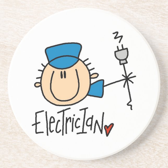 Dessous De Verre En Grès Électricien (Devant)