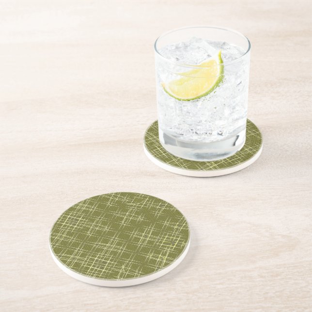 Dessous De Verre En Grès Élégance en croisillons (Côté)