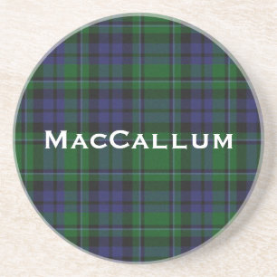 Dessous De Verre En Grès Élégant Lit Bleu & Vert MacCallum Tartan Plaid