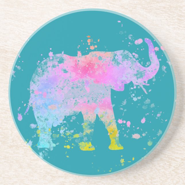 Dessous De Verre En Grès Eléphant (Devant)