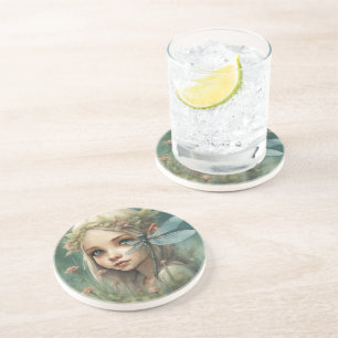 Dessous De Verre En Grès Elfe et libellule 3