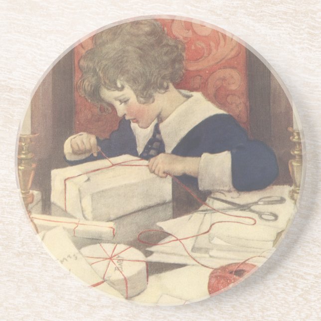 Dessous De Verre En Grès Emballage des cadeaux de Noël, Jessie Willcox Smit (Devant)