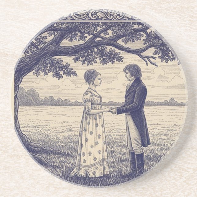 Dessous De Verre En Grès Emma et M. Knightley (Devant)