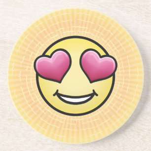 Dessous De Verre En Grès Emoji Love