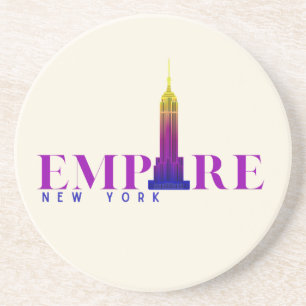 Dessous De Verre En Grès Empire State Building-New York-Vibrant