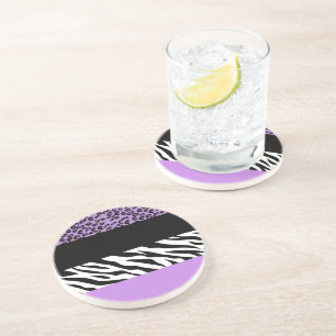 Dessous De Verre En Grès Empreinte de léopard, Zebra Print, Poster de anima