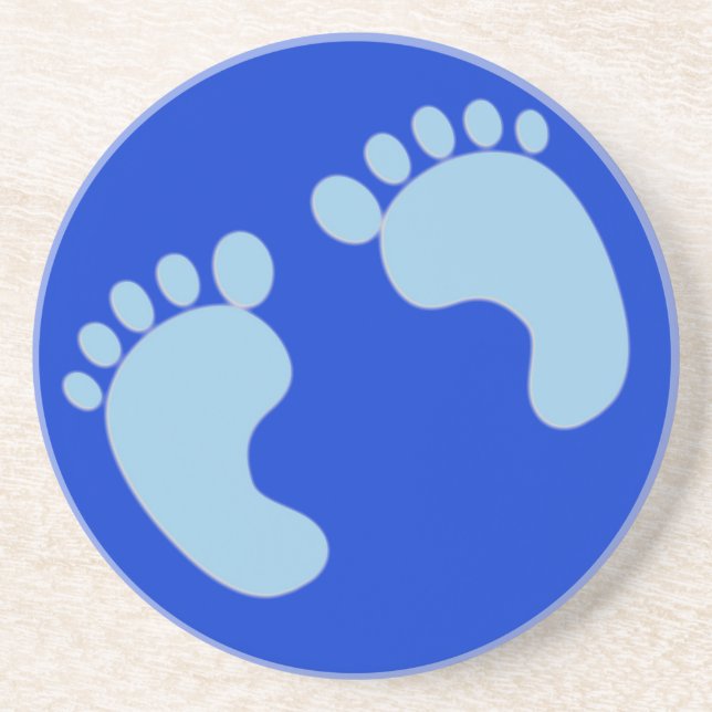 Dessous De Verre En Grès Empreintes bébé (Devant)