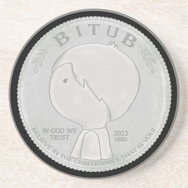 Dessous De Verre En Grès En Dieu, nous faisons confiance (Devant)