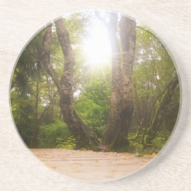 Dessous De Verre En Grès En route... (Devant)