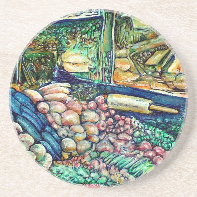 Dessous De Verre En Grès Encelade (Devant)