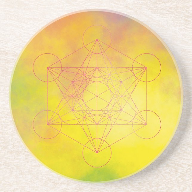 Dessous De Verre En Grès Énergie Solaire – Metatron (Devant)