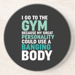 Dessous De Verre En Grès Entraînement Fitness Gym Drôle Je Vais À La Salle