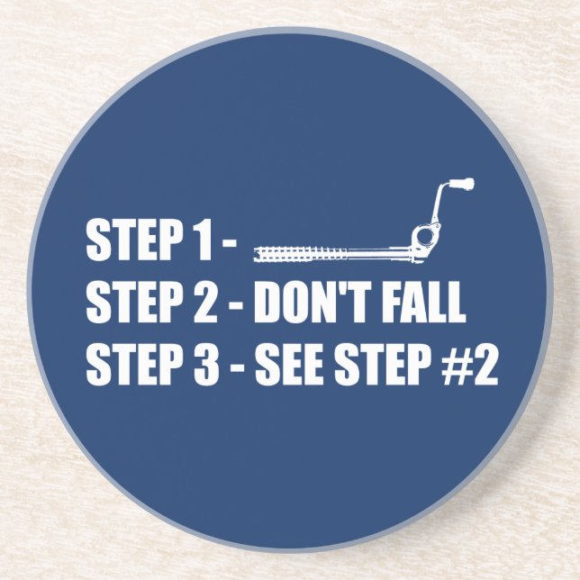 Dessous De Verre En Grès Escalade des glaces - Ne tombez pas (Devant)