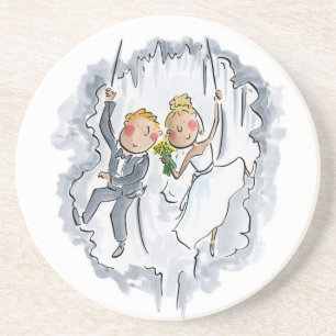 Dessous De Verre En Grès Escalade Mariage Couple