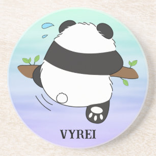 Dessous De Verre En Grès Escalade Panda double face arrière