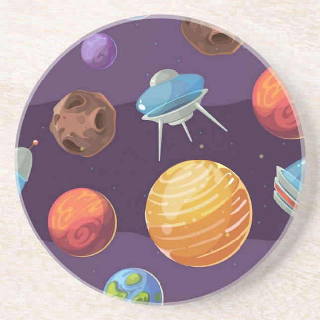 Dessous De Verre En Grès espace, ciel, étoiles, astronomie, astronaute, uni (Devant)