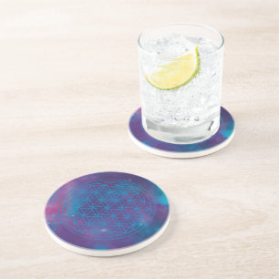 Dessous De Verre En Grès Espérance – Fleur de Vie