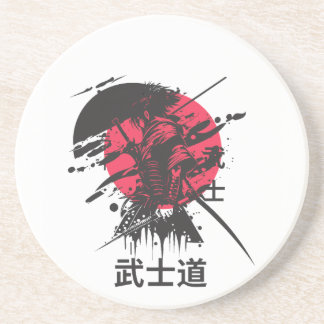 Dessous De Verre En Grès Esprit Bushido : Esthétique Guerrière Samouraï
