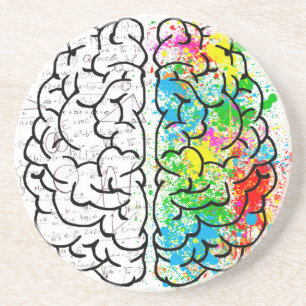 Dessous De Verre En Grès esprit cerveau psychologie idée coeurs