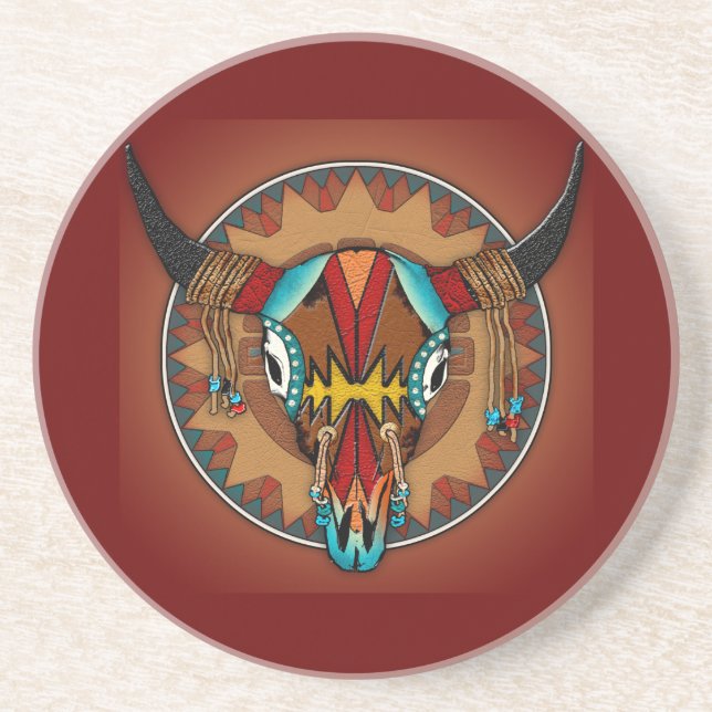 Dessous De Verre En Grès Esprit de Buffalo (Devant)