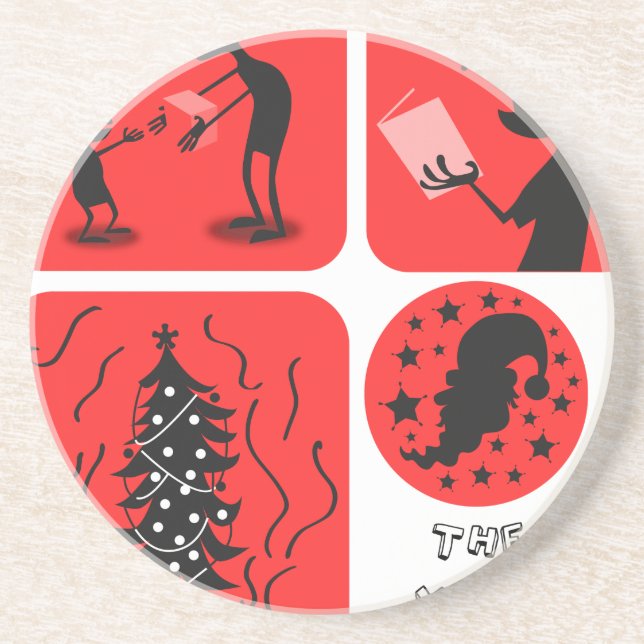Dessous De Verre En Grès esprit de noël (Devant)