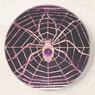 Dessous De Verre En Grès ESPRIT ET WEB Améthyste violet noir