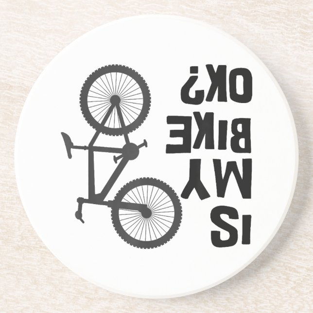 Dessous De Verre En Grès Est Mon Vélo OK Funny VTT (Devant)