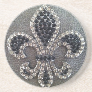 Dessous De Verre En Grès Étain Fleur de lis Coaster