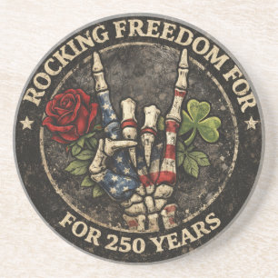 Dessous De Verre En Grès États-Unis 250 ans de liberté en rock squelette pa