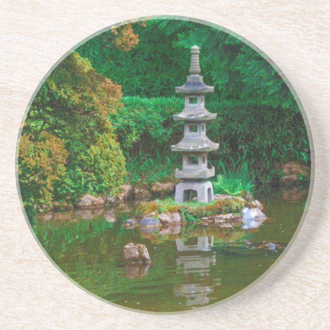 Dessous De Verre En Grès États-Unis, Californie. Vue D'Un Étang (Devant)